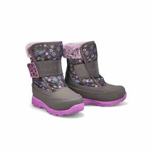 Size 8 Toddler Cougar Kids Snow Boots - Pink and Gray